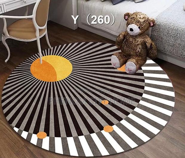 Patterned Round Fleece Antislip Mats