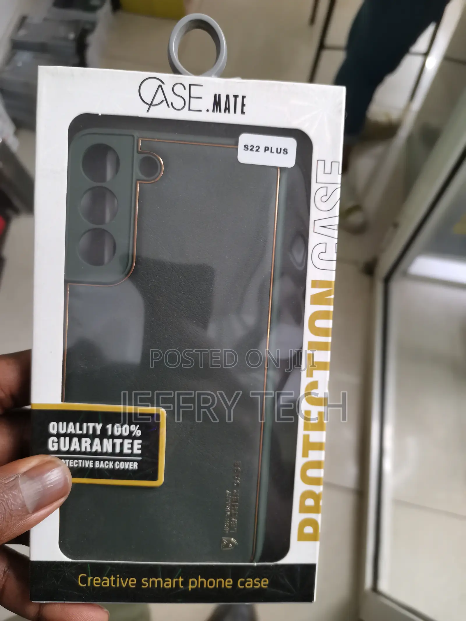 Qtianw Samsung Galaxy S22 Plus Electroplated Leather Case