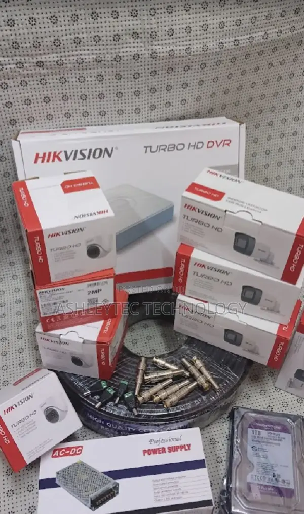 Sure-Bet Hikvision 4 Hd CCTV Camera Full Installation Kit