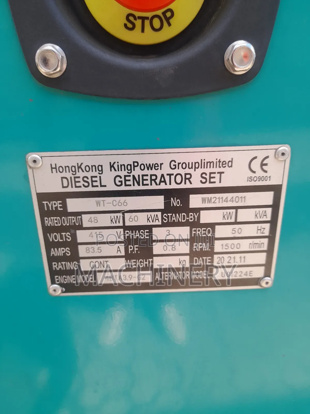 60kva Cummins Generator For Hire