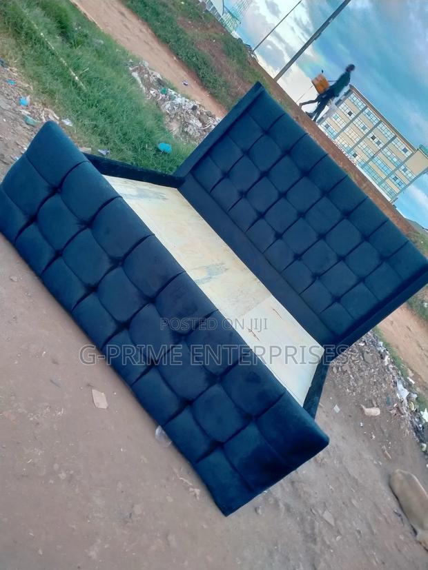 Black Tufted Modern Bed - thumbnail 3