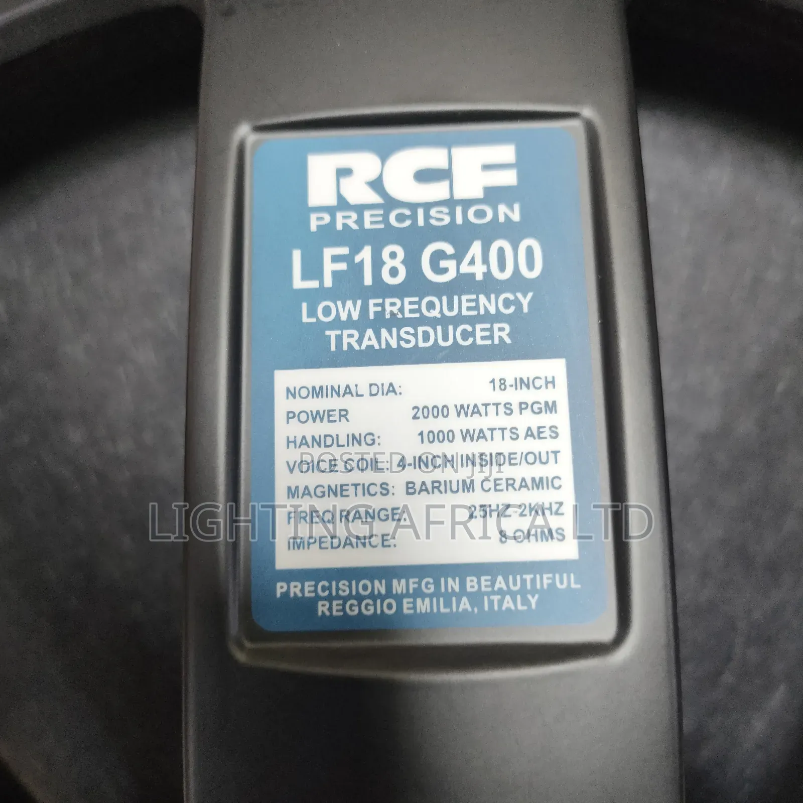RCF 18"" Bass Speaker 2000w Italy