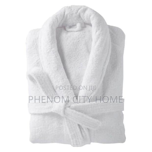White Pure Cotton Bathrobes Available - thumbnail 2