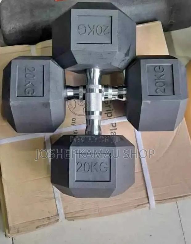 Dumbbells 20kg Hexagon Gym Dumbbells