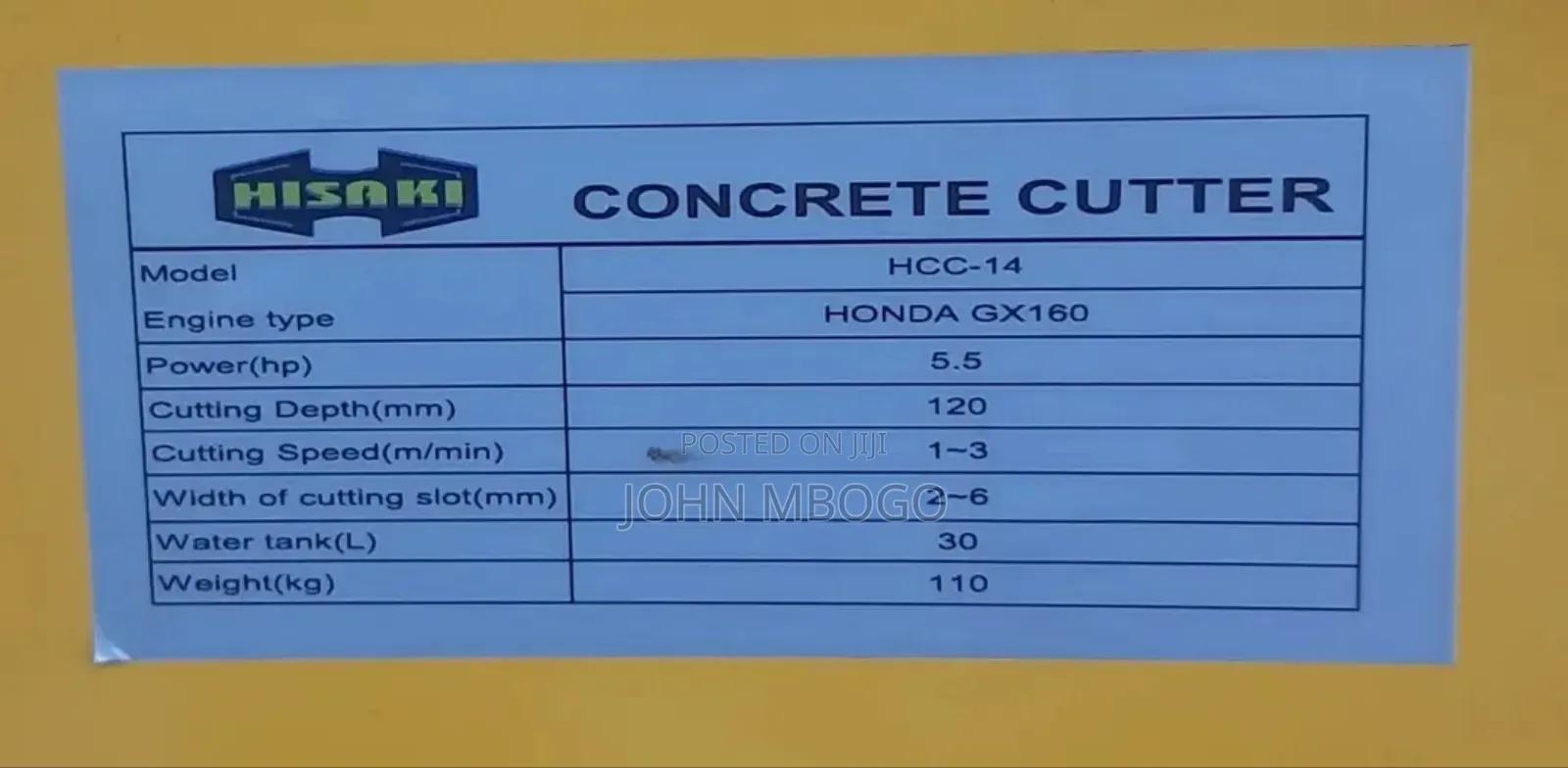Hisaki Concrete Cutter-14"