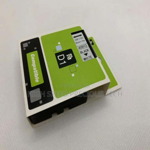 Dymo 9mm 12mm Label Cartridge Black on White Yellow