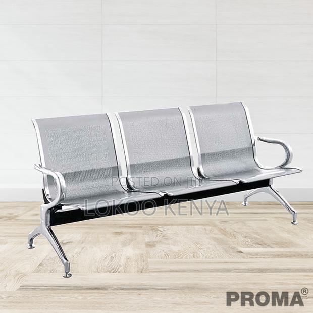 Office Bench: Non-Padded Steel Reception Bench - thumbnail 3