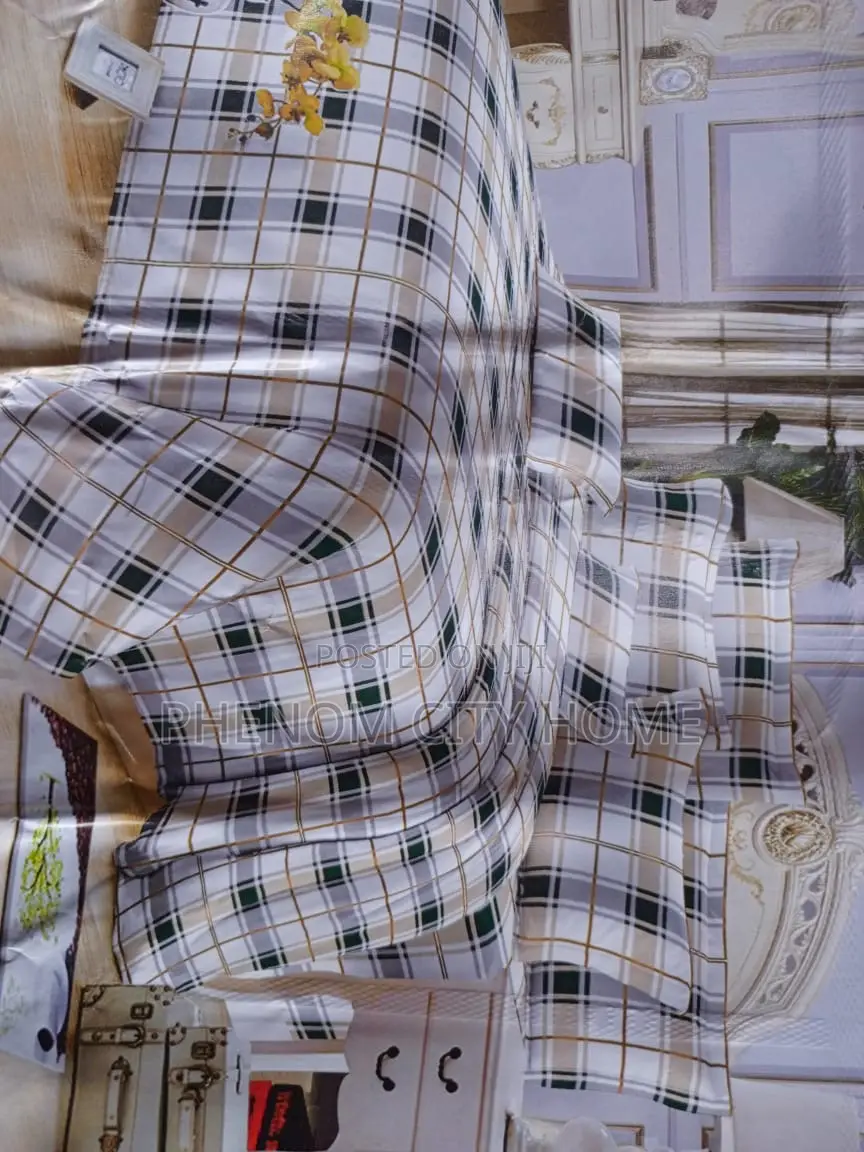 Checked 4pcs Cotton Duvet Covers Available