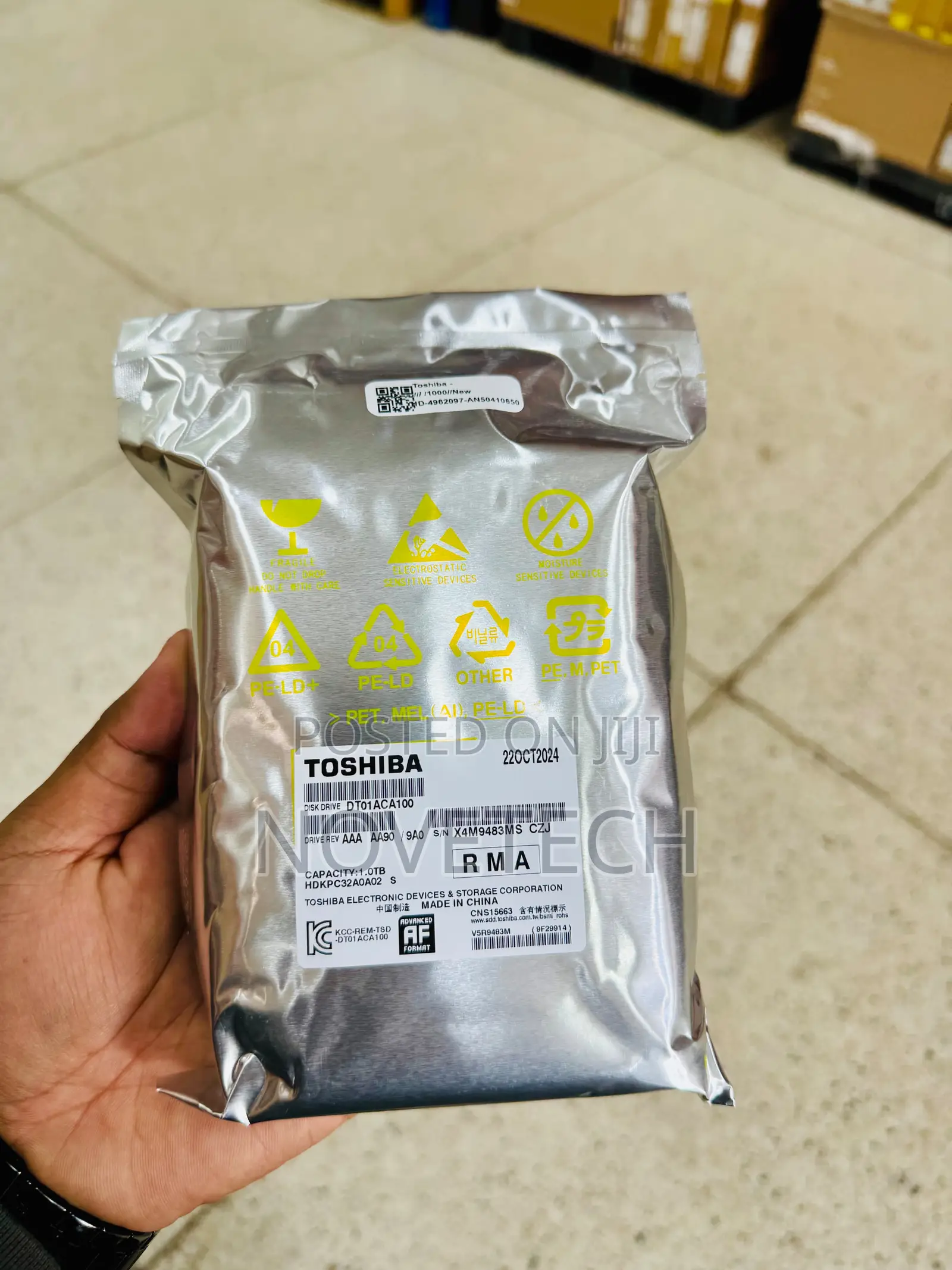 Toshiba 1tb 3.5" Sata Desktop Hard Disk Drive HDD
