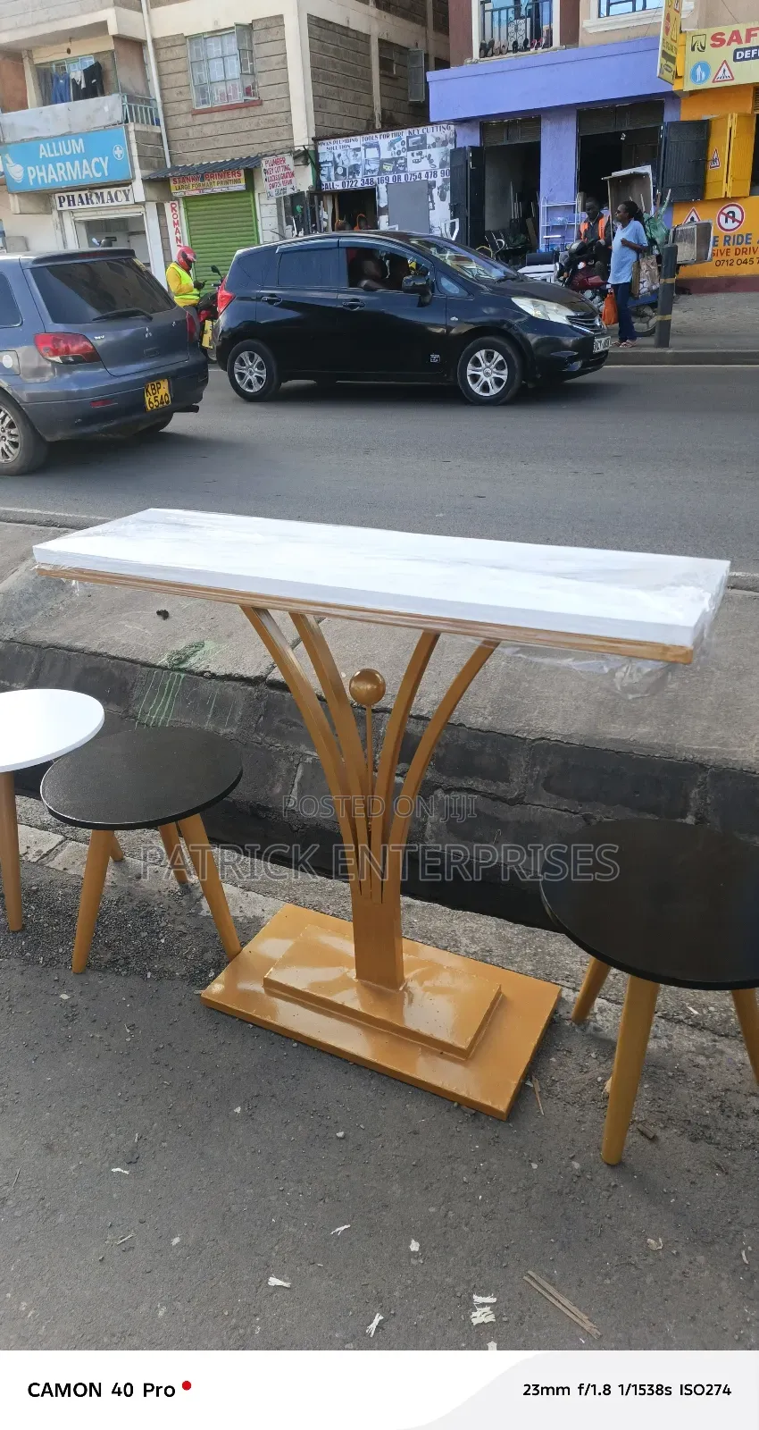 Modern Metallic Console Table