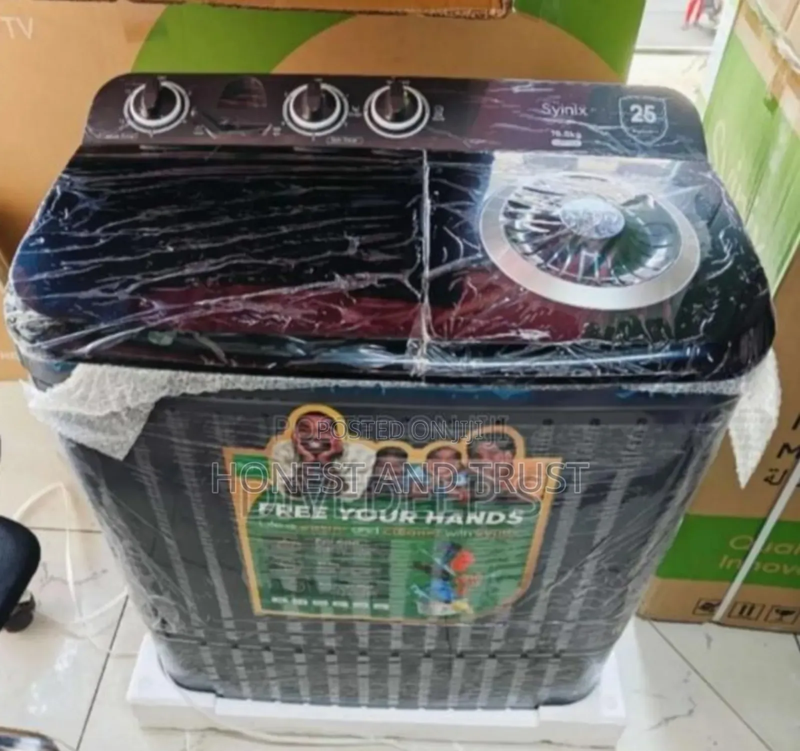 10kgs Syinix Twin Tub Washing Machine | Black