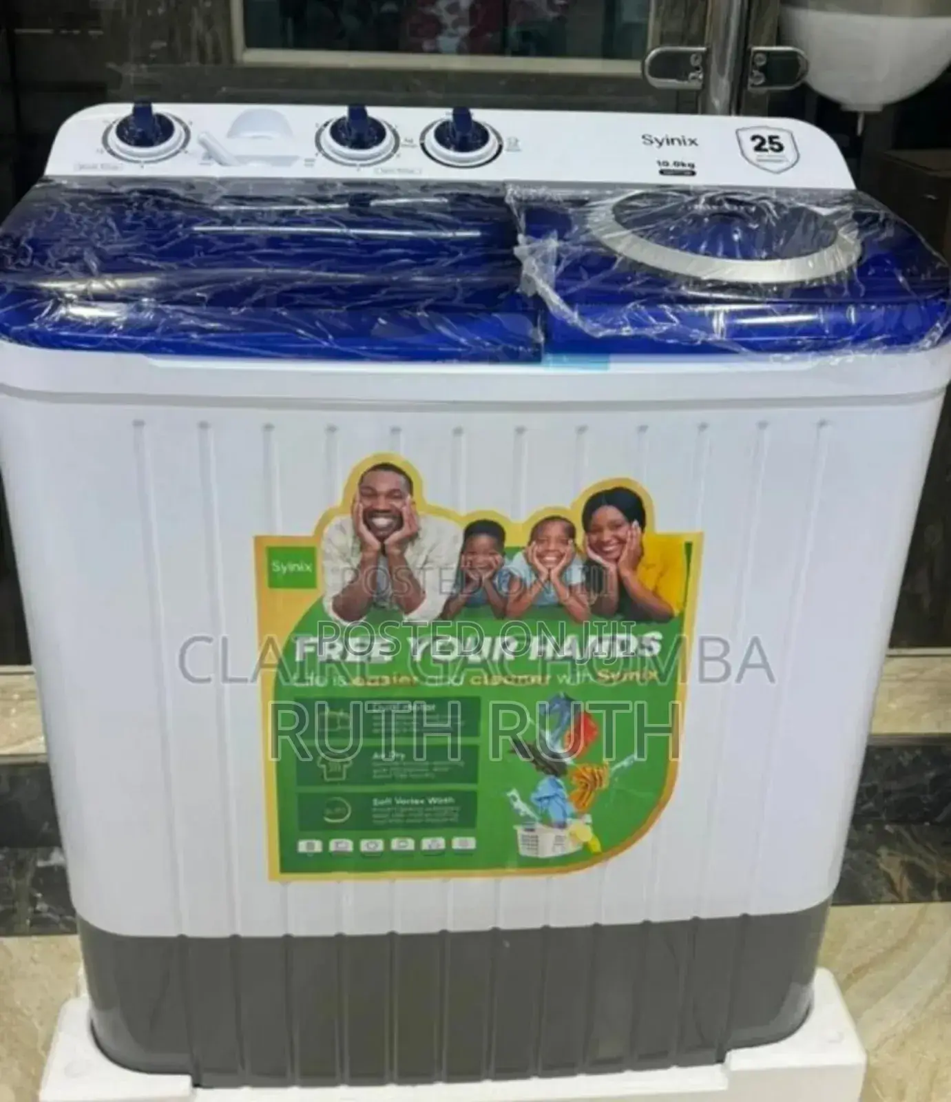 10kgs Syinix Twin Tub Semi-Automatic Washing Machine