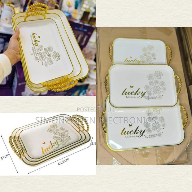 3pc Exquisite Serving Tray Set - main view