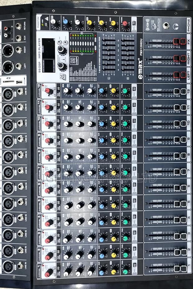 12 Channels Max Proffesional Powered Mixer Usb/Bt - thumbnail 2
