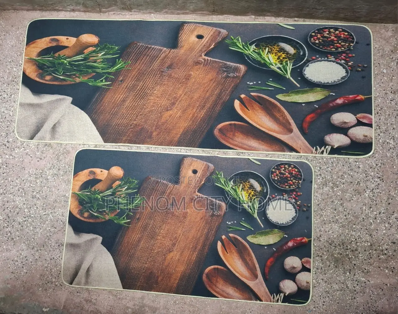 Absorbent Kitchen Mats Set 2pcs