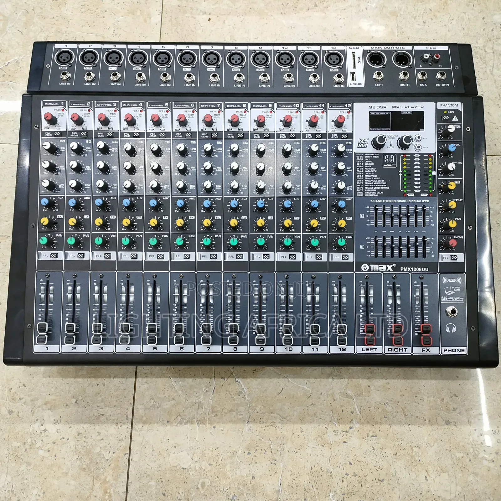 Max 12ch Powered Mixer 2000w Output
