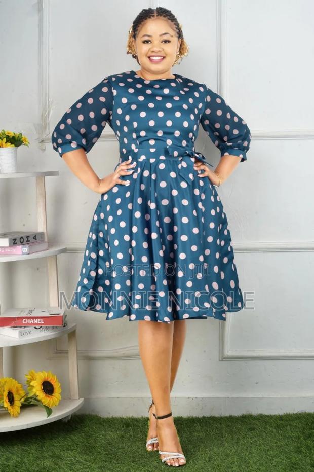 Black White Polkadot Round Dress  - thumbnail 2