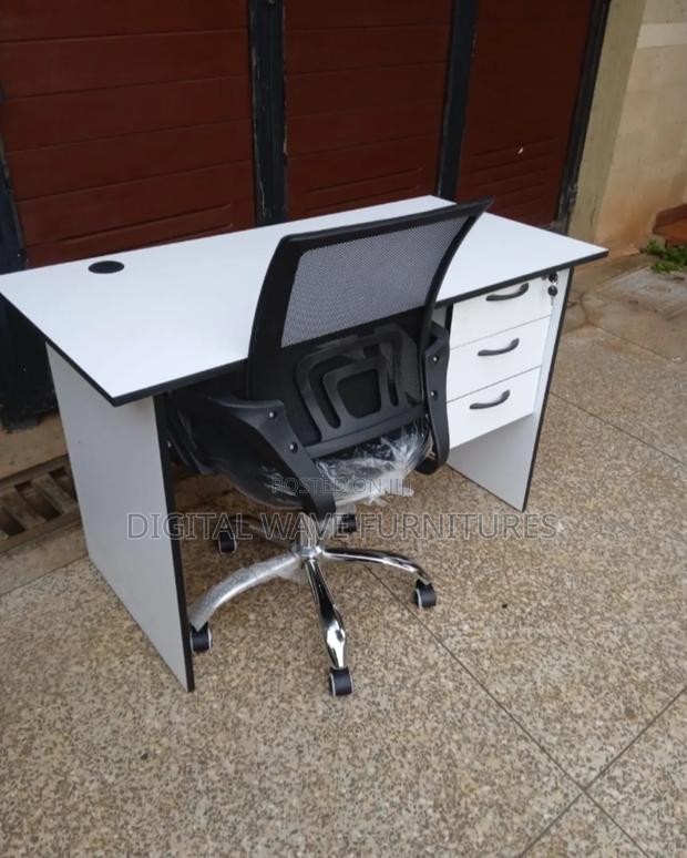 White Office Table1.2m With Secretariat Smart Chair