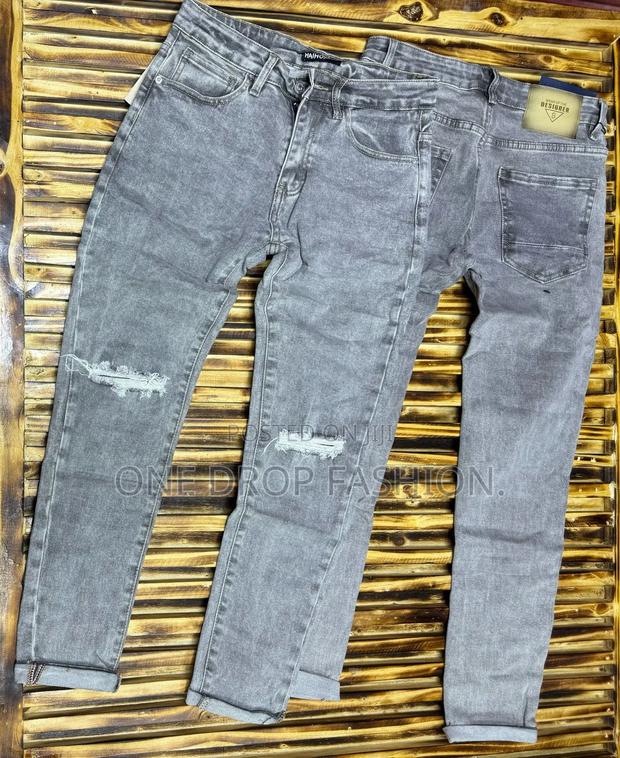 Rugged Men Blue and Grey Jeans - thumbnail 2