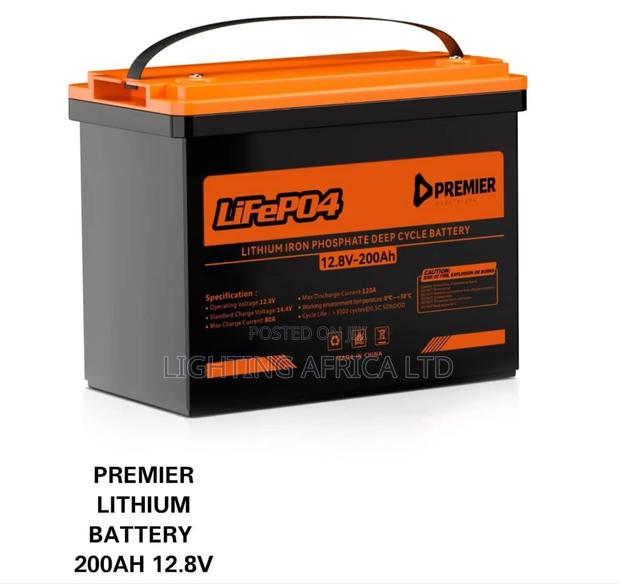 200ah/12.8v Premier Lithium Solar Battery Ion Battery - main view