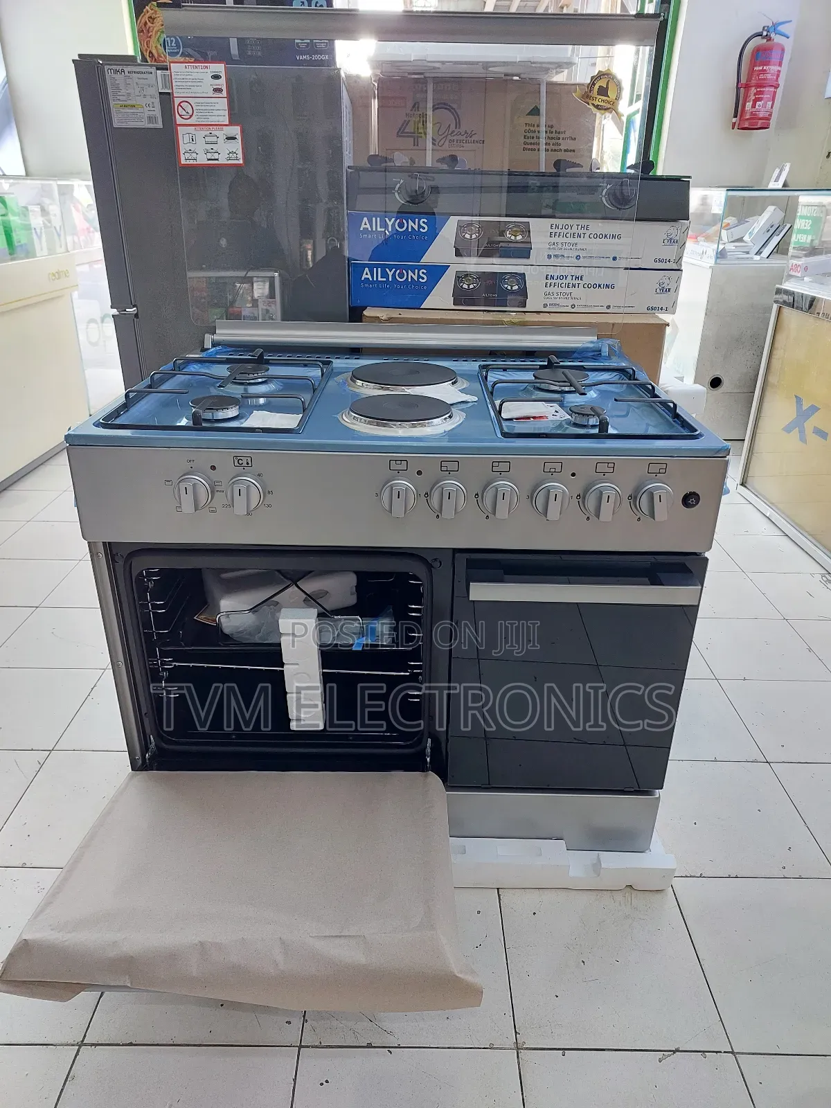 Von Cooker 4 Gas + 2 Electric - Silver