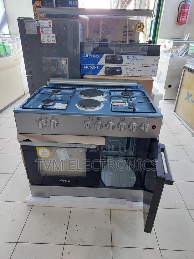 Von Cooker 4 Gas + 2 Electric - Silver - thumbnail 3