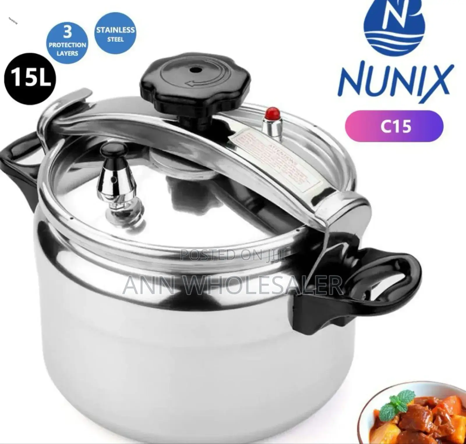 Stainless Pressure Cooker Nunix 15 L C15