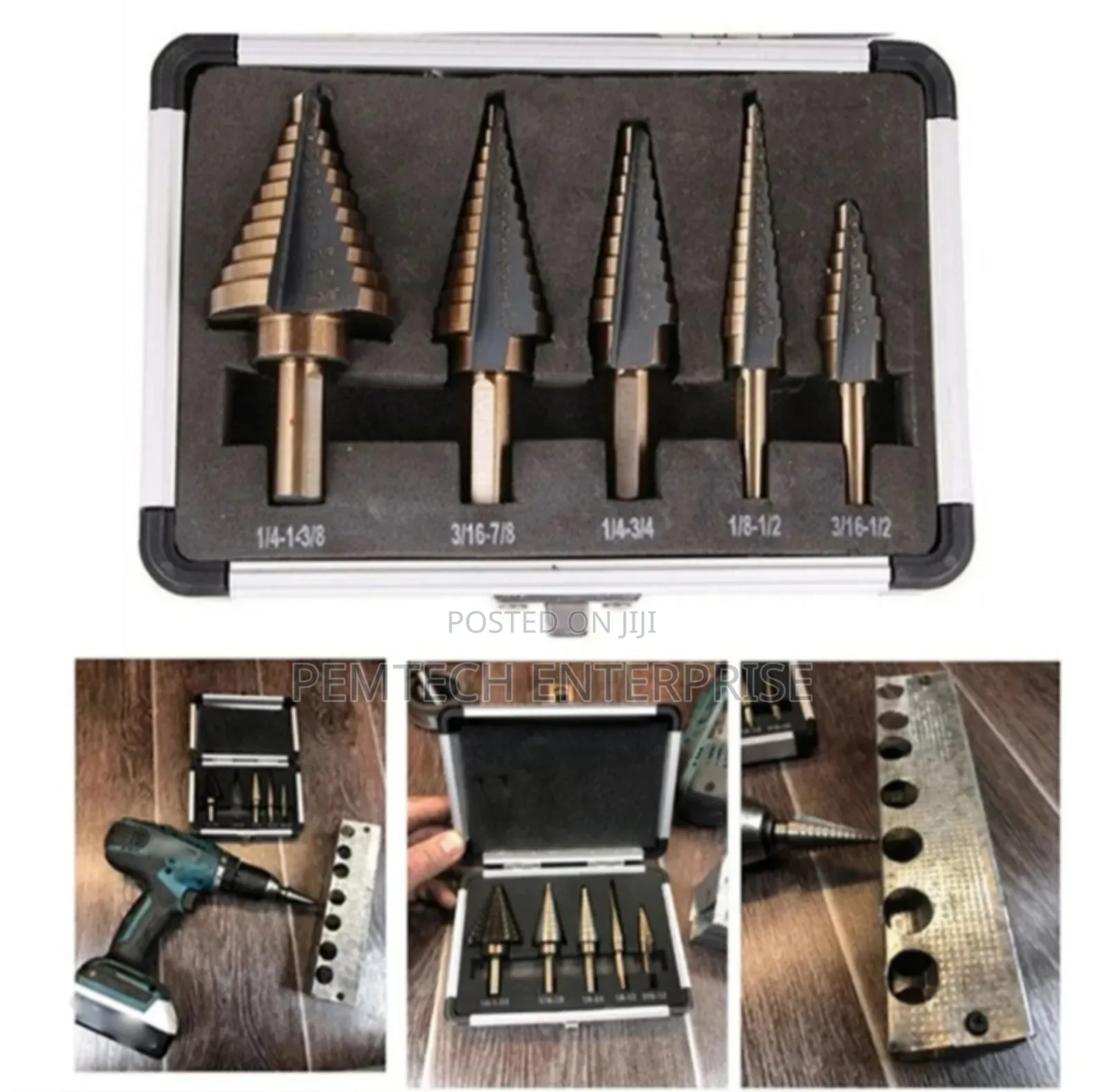 5pcs Carbide Step Bits
