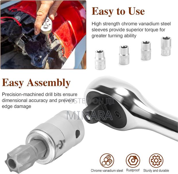 34 PCS Torx Bit Socket Set - thumbnail 3