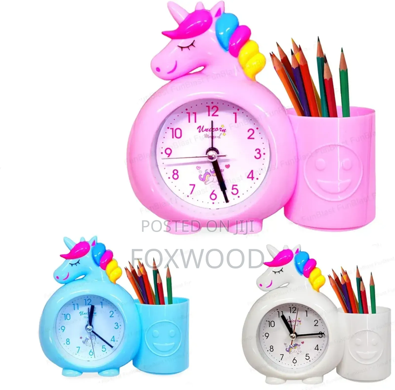 Unicorn Alarm Clock With Pen Holder.