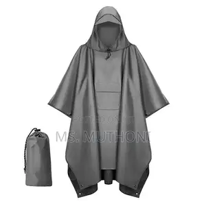 High Quality Unisex Adult Rain Poncho With Cap*