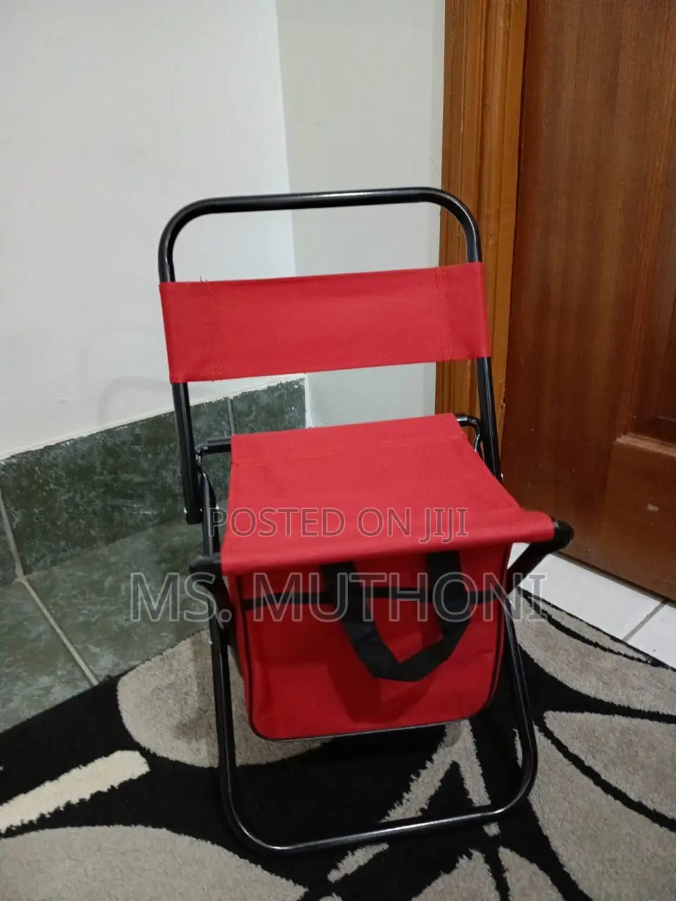 Foldable Camping Chair With Storage Pouch*
