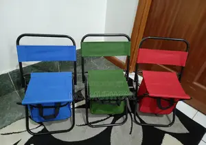 Foldable Camping Chair With Storage Pouch*