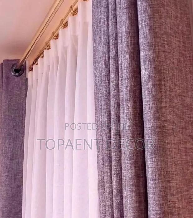 Light Grey Translucent Window Curtains and Whiteclassy Sheer - main view