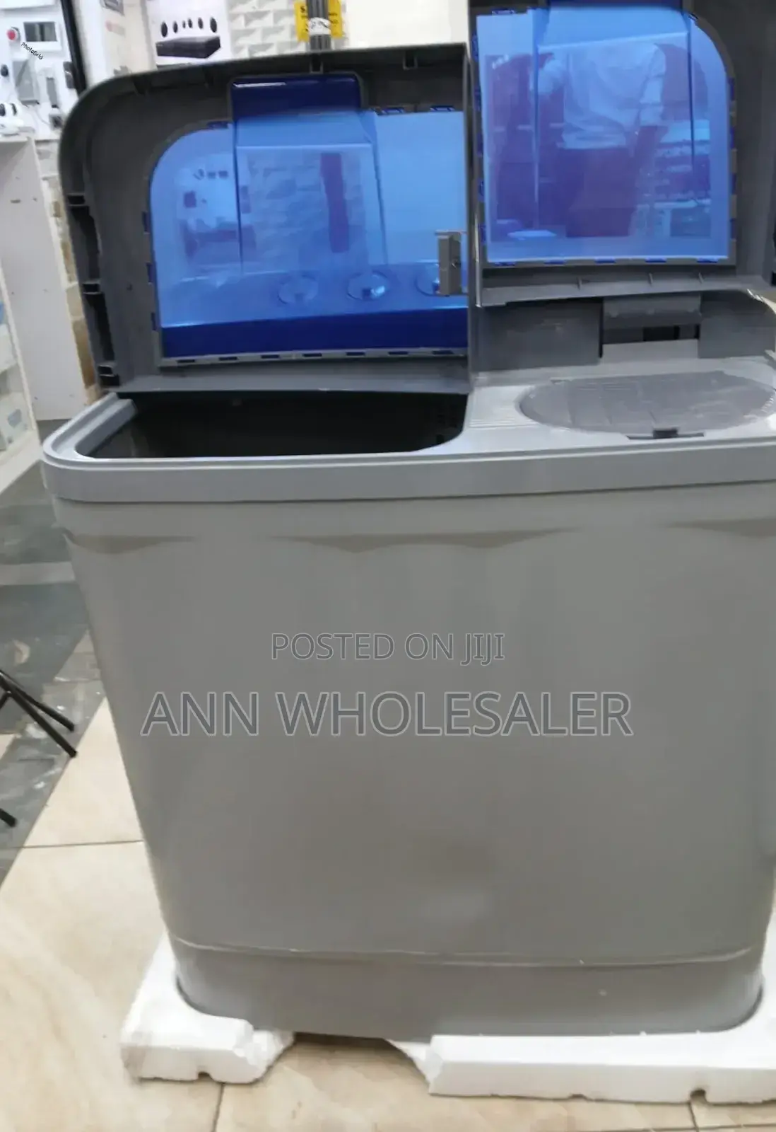White Tlac Twin Tub Semi Automatic 12 KGS Washing Machine
