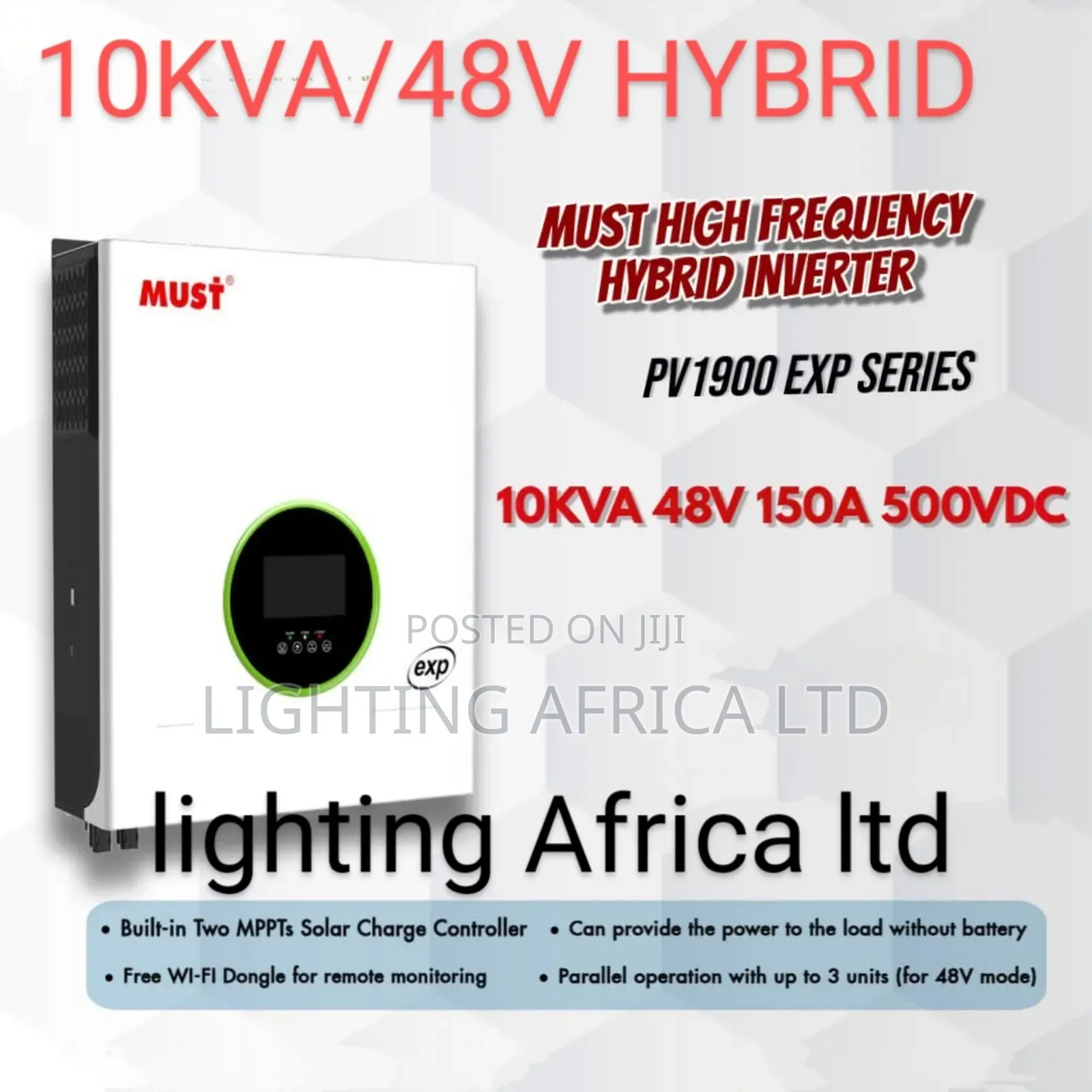 10kva/48v Must High Frequency Hybrid Solar Inverter