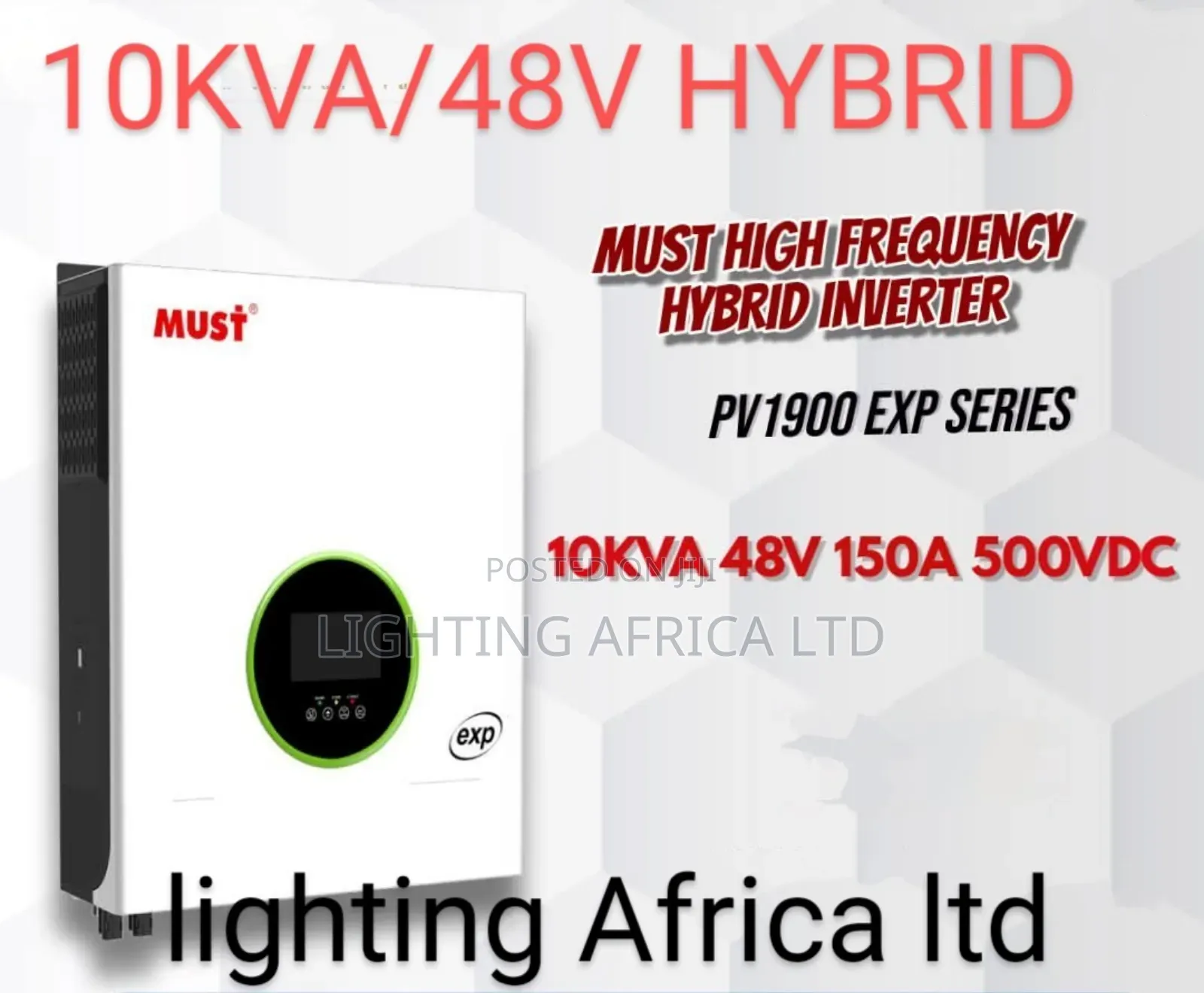 10kva/48v Must High Frequency Hybrid Solar Inverter