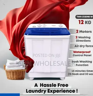 Good Working Tornado 12kg Twin Tub Washing Machine Twhzw12