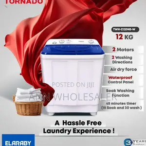 #45 Mins #Timer #Tornado #12kg Twin Tub #Washing Machine ##