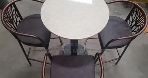 Metallic Bar and Counter Stools With Powder-Coating Finish.