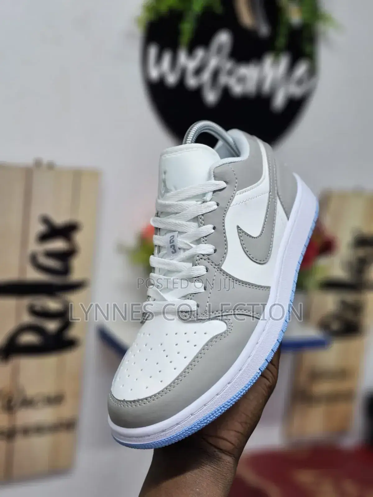 Jordan 1 Grey Low Cut Unisex Sneakers