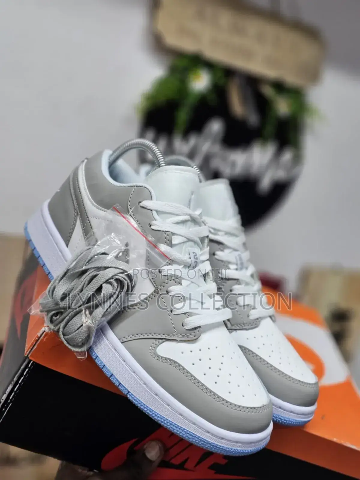 Jordan 1 Grey Low Cut Unisex Sneakers