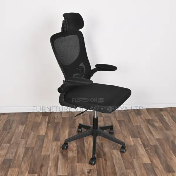 Office Chairs:Mesh Rotating Desk Chair With Sleek Arm Design