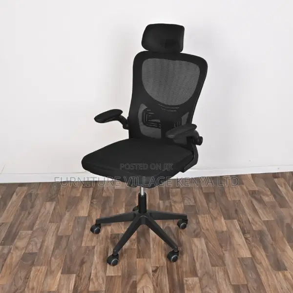 Office Chairs:Mesh Rotating Desk Chair With Sleek Arm Design