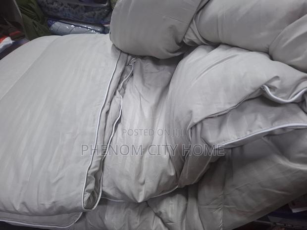 Grey Fine Stripped Cotton Binded Duvet Sets - thumbnail 2