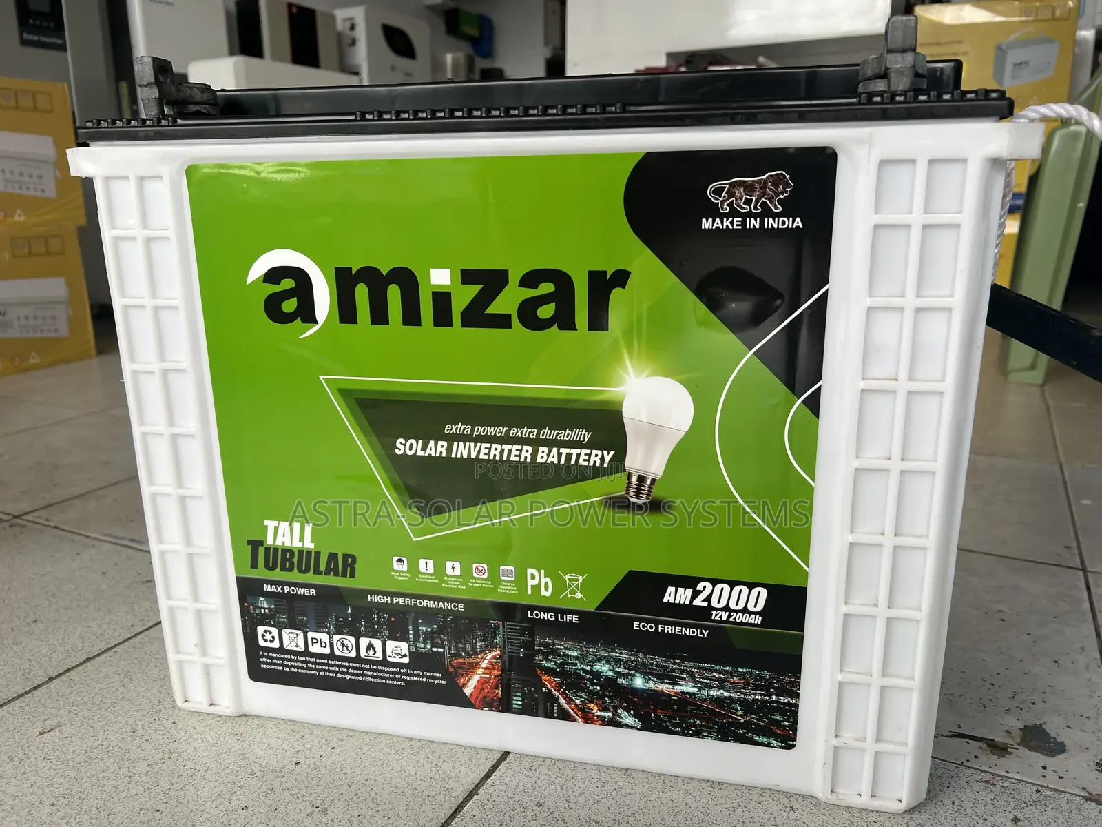 Amizar 12v 200ah Flooded Lead Acid Battery
