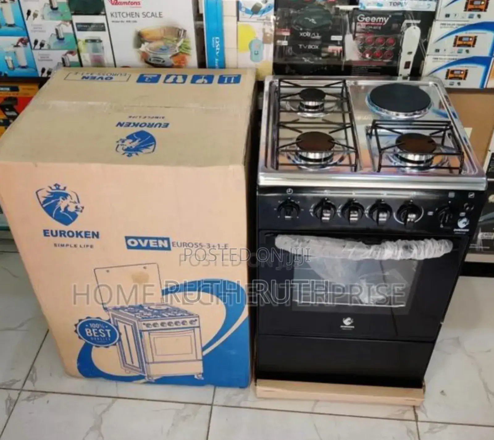 3g + 1e Euroken Standing Oven Cooker