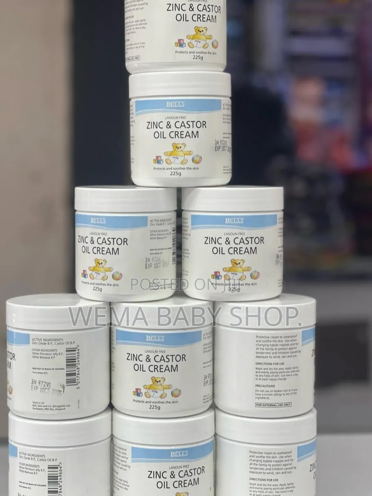 225g Bell Zinc Castor Oil Cream