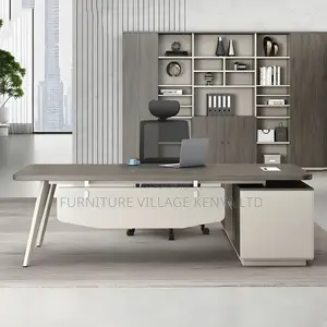 Office Tables:1.8 Meter L-Shape Premium Boss Desk With Stand