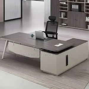 Office Tables:1.8 Meter L-Shape Premium Boss Desk With Stand